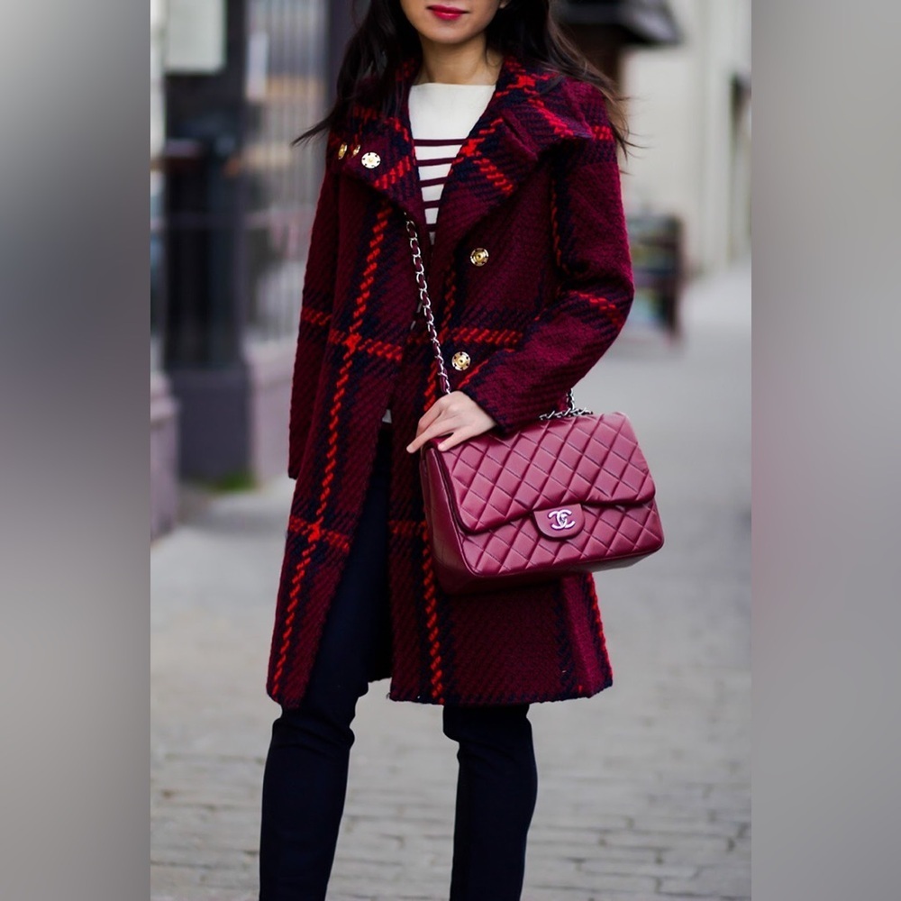Ann Taylor Plaid Coat Extra Small XS